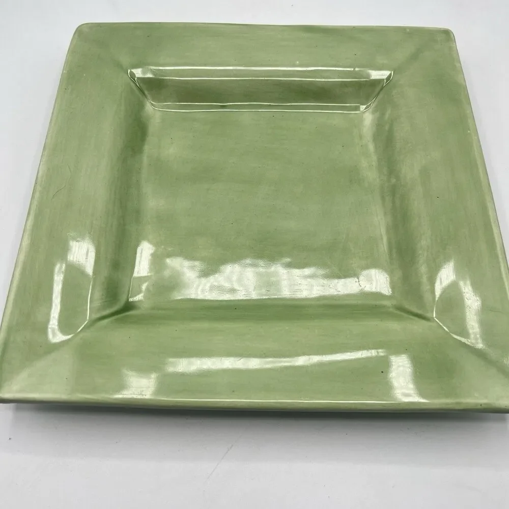 Sausalito Sage Green by Pottery Barn Square Dinner Plate All Sage Green